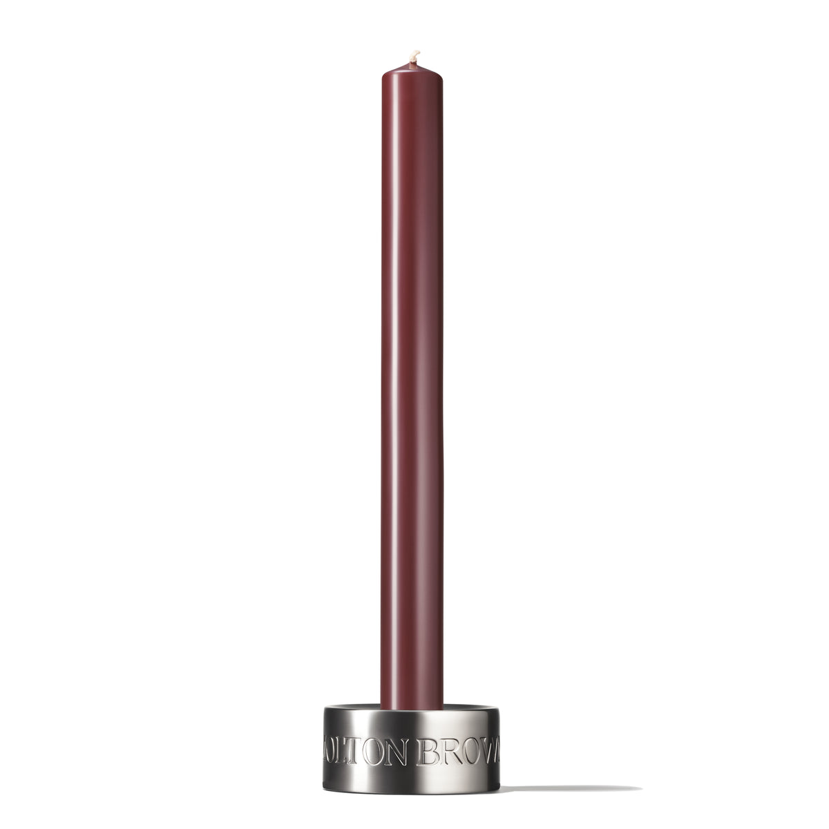 Fiery Pink Pepper Dinner Candle & Holder